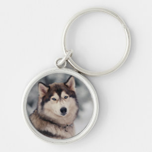 Schöner Husky im Freien Schlüsselanhänger