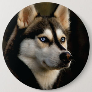 Schöner Husky-Wurfkissen Button
