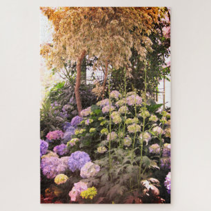 Schöner Hydrangea-Garten Entspannen Sie sich bei d
