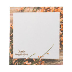 Schöner Individuelle Name Rustikales Notepad Notizblock