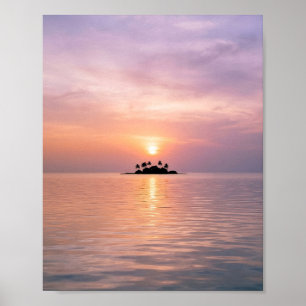 Schöner Insel-Sonnenuntergang, der Zweite Poster