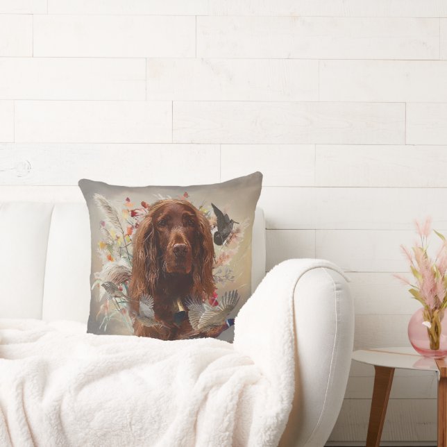 Schöner Irischer Setter Kissen (Liege)
