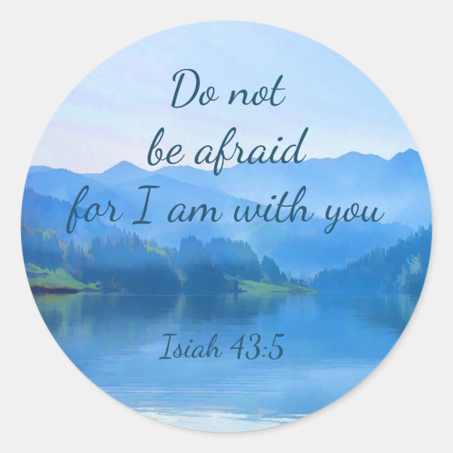 Schöner Isaiahsee 43:5 Inspirationsbibel Runder Aufkleber (Vorderseite)