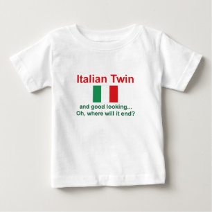 Schöner italienischer Zwilling Baby T-shirt