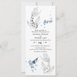 Schöner japanischer Koi-Fisch auf einer Hochzeit Einladung