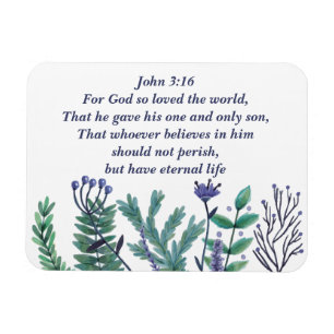 Schöner Johannes 3:16 Denn Gott so liebte die Wel Magnet
