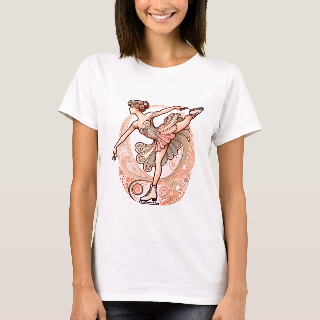 Schöner Jugendstil-Skater Frauen-T - Shirt (Vorderseite)