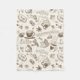 Schöner Kaffee-Espresso-Entwurf Fleecedecke