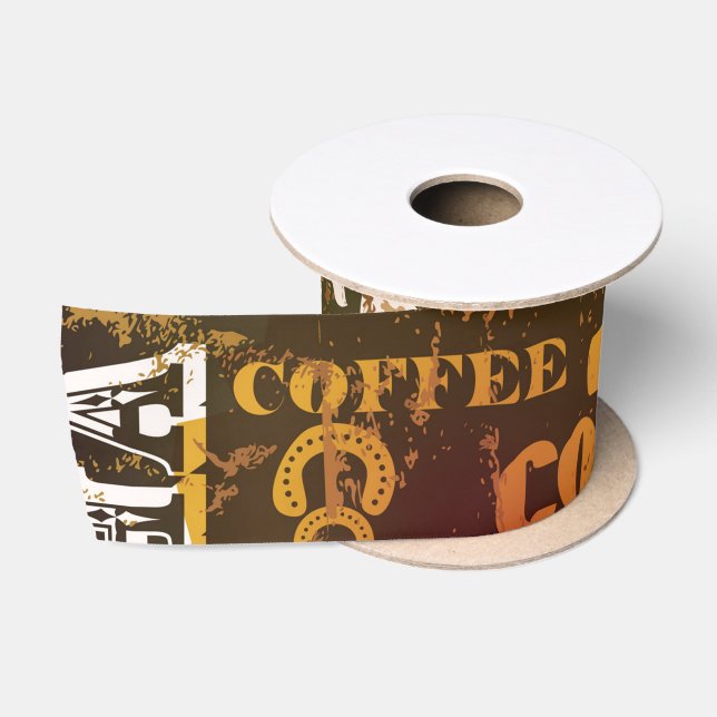 Schöner Kaffee-Espresso-Entwurf Satinband (Spule)