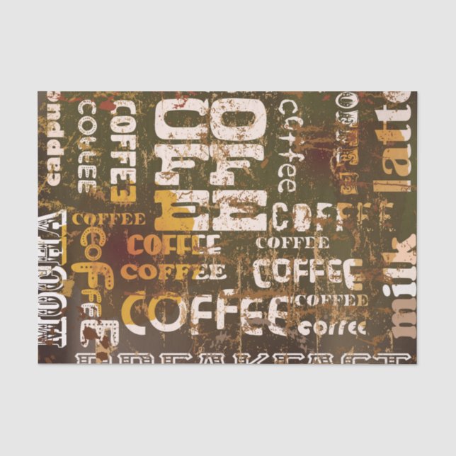 Schöner Kaffee-Espresso-Entwurf Seidenpapier (Vorderseite)