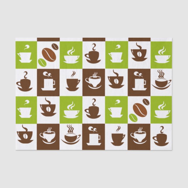 Schöner Kaffee-Espresso-Entwurf Seidenpapier (Vorderseite)
