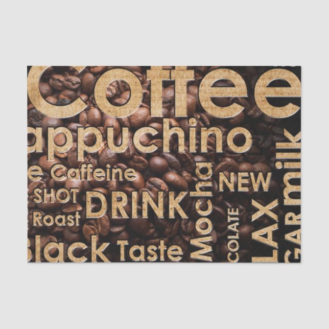 Schöner Kaffee-Espresso-Entwurf Seidenpapier (Vorderseite)