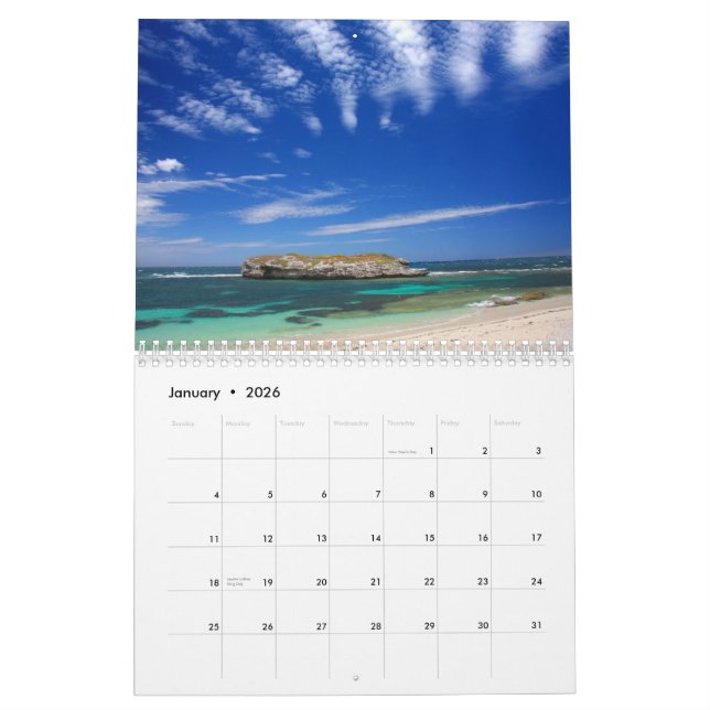 Schöner Kalender der Strand-Szenen-Fotografie-2015 (Jan 2026)