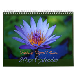 Schöner Kalender der tropischen Blume
