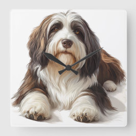 SCHÖNER KALLEINHUND QUADRATISCHE WANDUHR