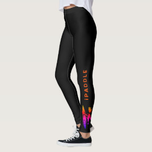 Schöner Kayaker in Orange-rosa Farben Leggings