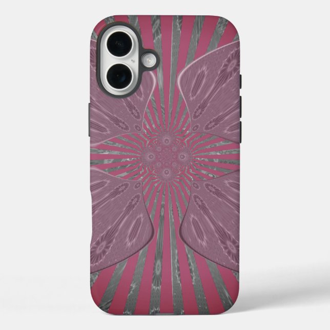 Schöner Kenyan Lila Shade Zebra Safari Print iPhone 16 Plus Hülle (Rückseite)