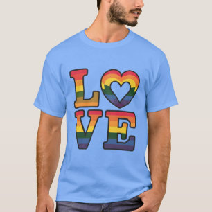 Schöner Klassiker und Elegante Liebe LGBTQ Rainbow T-Shirt