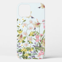 Schöner Kolibri in einer blumengeschmückten Blume