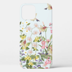 Schöner Kolibri in einer blumengeschmückten Blume Case-Mate iPhone Hülle