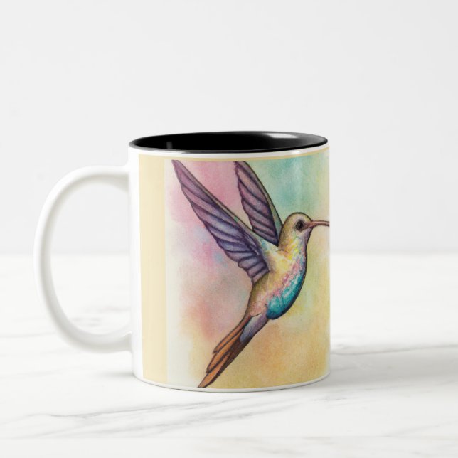 Schöner Kolibri Zweifarbige Tasse (Links)