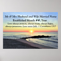 SCHÖNER KORINTHIANER PERSONALISIERTER WEDDPOSTER
