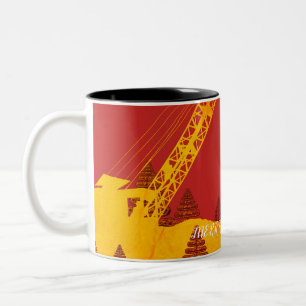 Schöner Kraningenieur im Nordwesten Art Zweifarbige Tasse