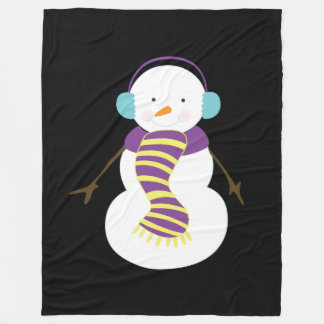 Schöner kundenspezifischer WeihnachtsSchneemann Fleecedecke