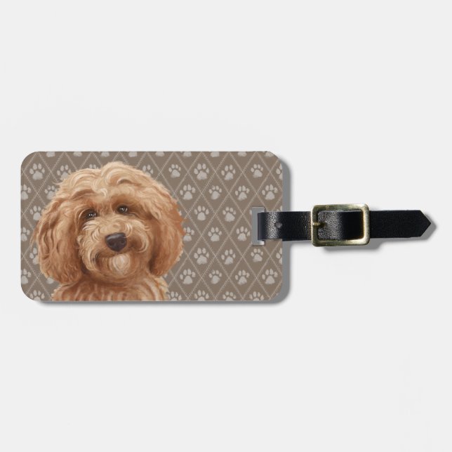 Schöner Labradoodle Gepäckanhänger (Vorderseite horizontal)