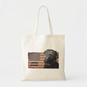 Schöner Labrador Retriever Amerikanische Flagge Tragetasche