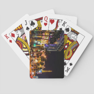 Schöner Las Vegas Strip in der Nacht Spielkarten
