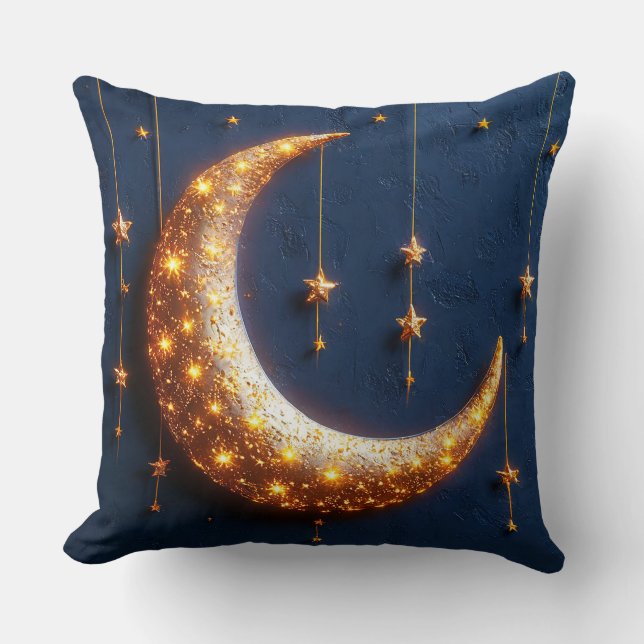Schöner leuchtender Halbmond Kissen (Vorderseite)