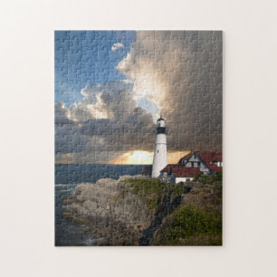 Schöner Leuchtturm über dem Ozean-Puzzle
