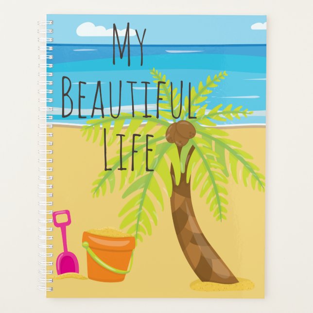 Schöner Life Beach Scene-Planer Planer (Vorderseite)