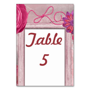 Schöner Lila Chic Tischnummer