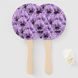 Schöner Lila Pansy Garden Fächer