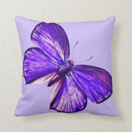 Schöner Lila Schmetterling Kissen
