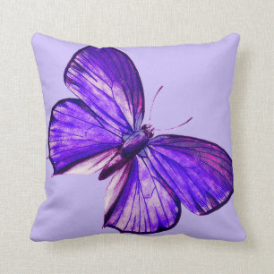 Schöner Lila Schmetterling Kissen