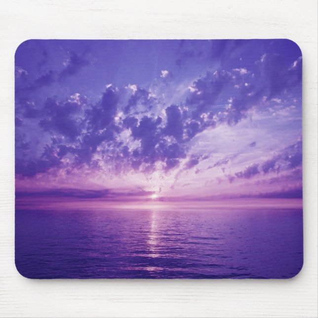 Schöner lila Sonnenuntergang Mousepad (Vorne)