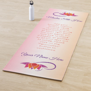 Schöner Lotos lila orange rosa Ombre Abstufung Yogamatte