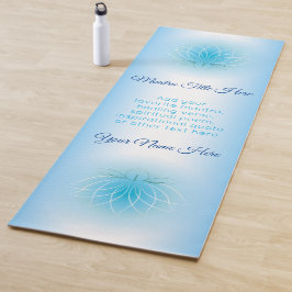 Schöner Lotus-Friedensblaue weiße Ombre Abstufung Yogamatte