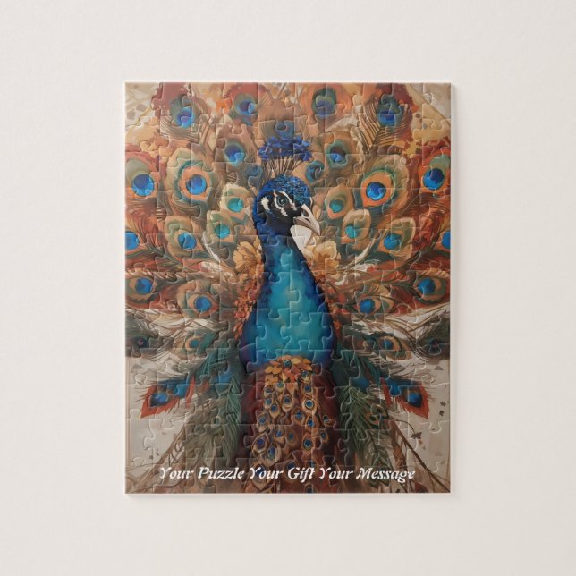 Schöner majestätischer Splendor: Der Boho Peacock (Vertikal)