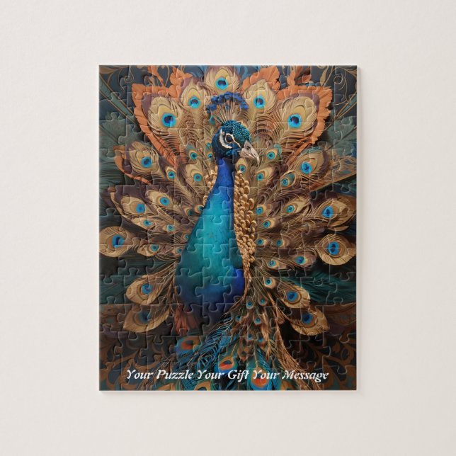 Schöner majestätischer Splendor: Der Boho Peacock (Vertikal)