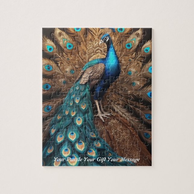 Schöner majestätischer Splendor: Der Boho Peacock (Vertikal)