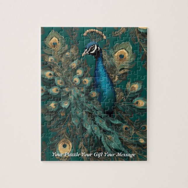 Schöner majestätischer Splendor: Der Boho Peacock (Vertikal)