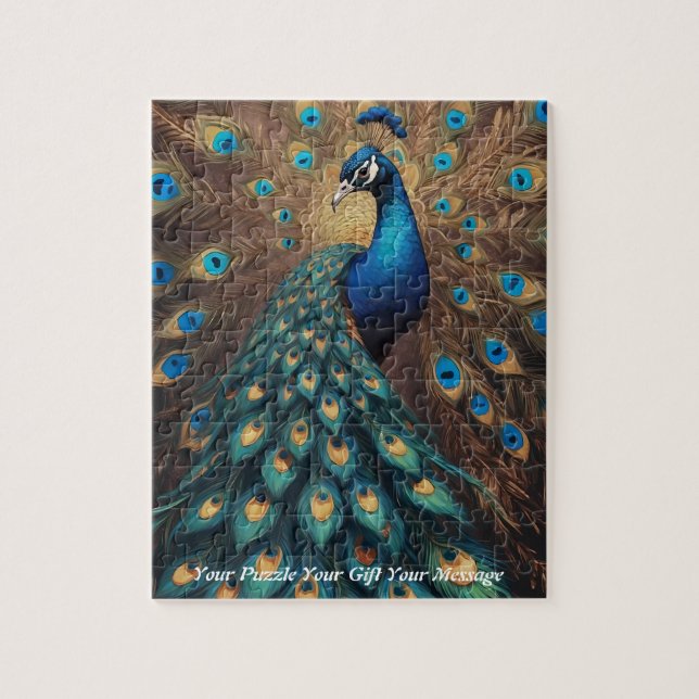 Schöner majestätischer Splendor: Der Boho Peacock (Vertikal)