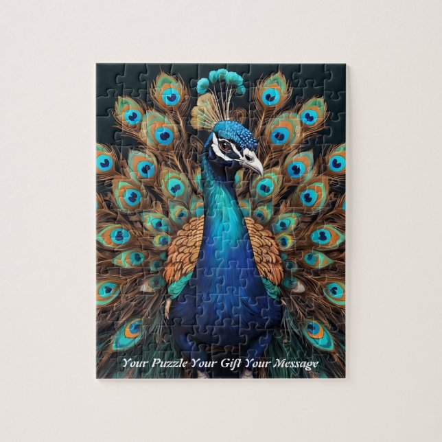 Schöner majestätischer Splendor: Der Boho Peacock (Vertikal)