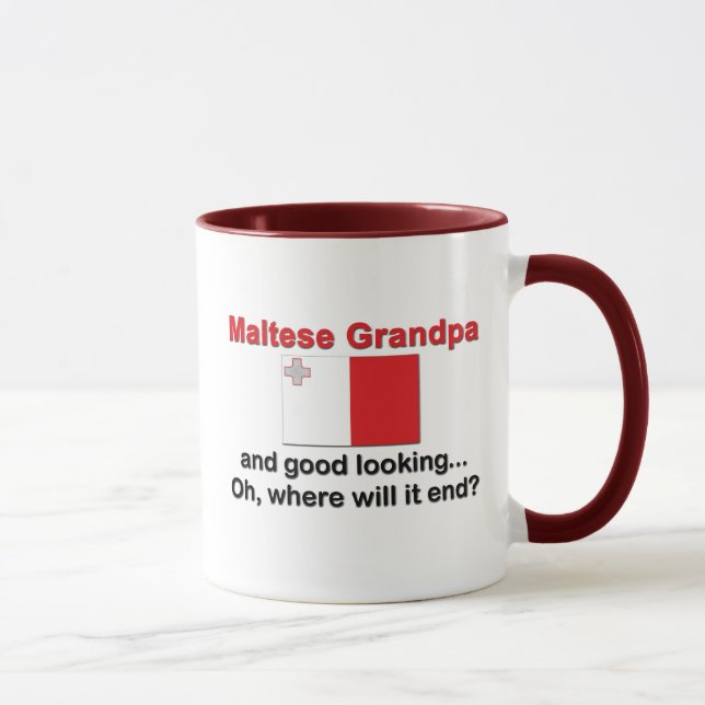 Schöner maltesischer Großvater Tasse (Rechts)