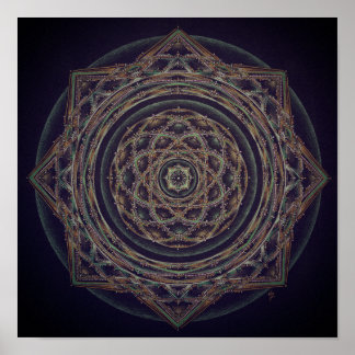 Schöner Mandala-Druck Poster