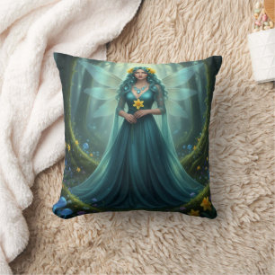 Schöner März Aquamarine Fairy Kissen